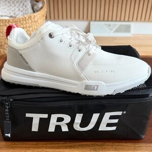 Men's White Low-Profile True Linkswear Golf Sneakers